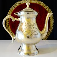 Английска кана,чайник,цветя. , снимка 4 - Антикварни и старинни предмети - 35816977