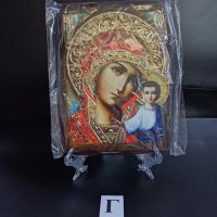 Икона на платно А5 на Пресвета Майка Богородица Закрилница - ръчна изработка . Модел Г. , снимка 5 - Икони - 42689537