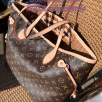 Кафява чанта/реплика  Louis Vuitton Neverfull  код DS-67ZX, снимка 2 - Чанти - 40815290