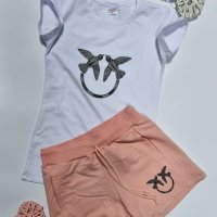 Pinko дамски летни екипи - тениска и къси панталонки реплика, снимка 5 - Спортни екипи - 41367563
