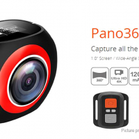 Панорамна 360 градуса  екшън камера Pano360 Pro 4K Ultra HD Wifi Sports Action Camera, снимка 1 - Камери - 23801164