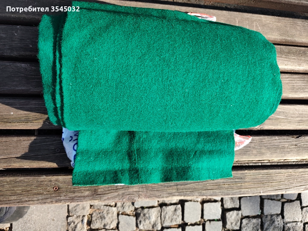 Зелен вълнен плат - шаяк , снимка 1