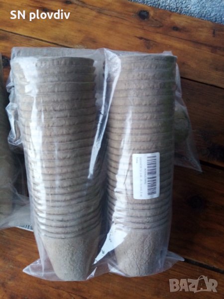 Картонени чаши за разсад,50броя , снимка 1