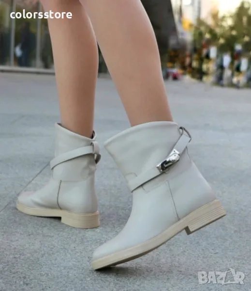 Равни боти - бежова кожа - KTRML88, снимка 1