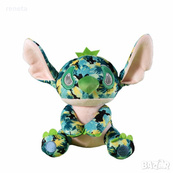 Играчка Stitch, Плюшена, Зелен, 26х19 см., снимка 1