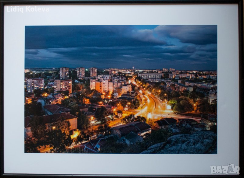 Вечерна снимка №2 на град Пловдив, в рамка, снимка 1