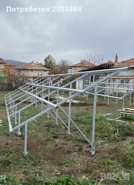 Наземна набивна горещо поцинкована конструкция за фотоволтаични модули, снимка 1