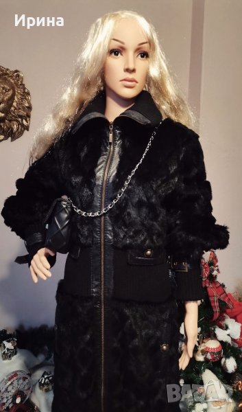   Промо 1150 лв! Just Cavalli - уникално палто от естествена кожа и косъм, снимка 1