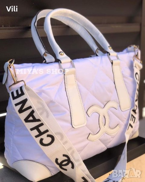 Дамска чанта в бяло и черно, снимка 1