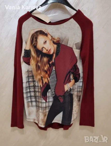 Блуза памук и вискоза. Мека и топла., снимка 1