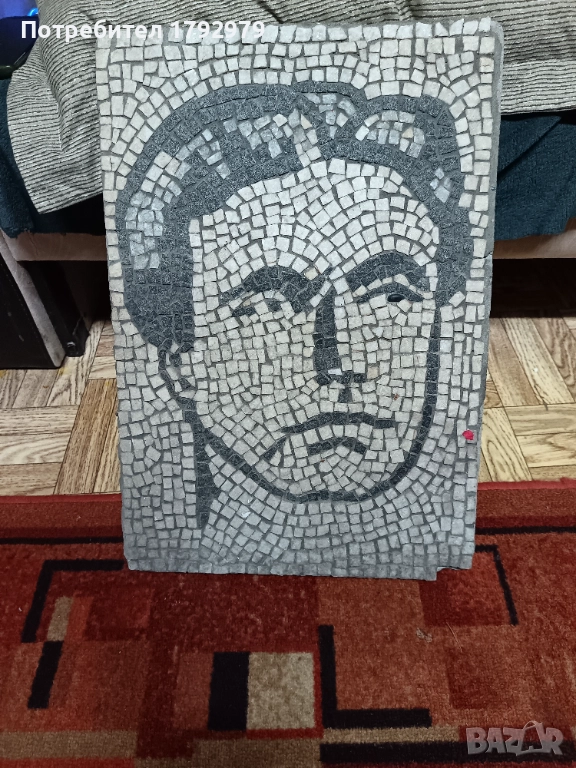 Мозаечен портрет на Васил Левски. , снимка 1