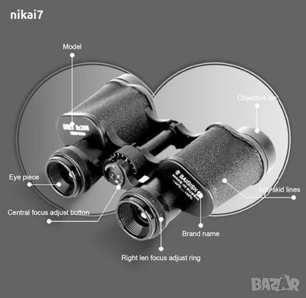 Бинокъл СССР кристална оптика БПЦ5 8X30 -40 +50 тактически военен, снимка 1