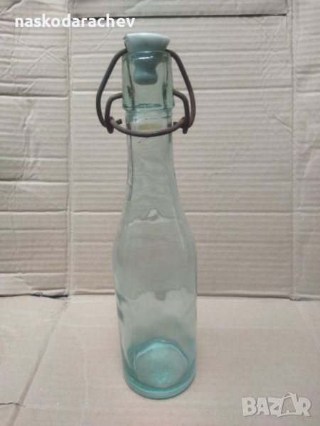 Ретро шише бутилка с керамична кокалена тапа, снимка 1
