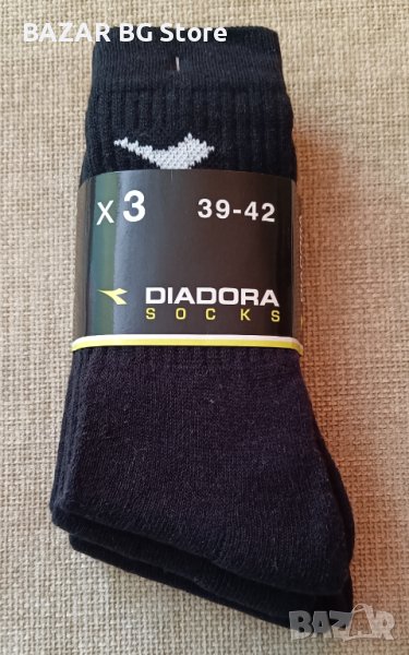 Чорапи DIADORA 3 броя с високо съдържание на памук. Размер 39-42. Нови., снимка 1