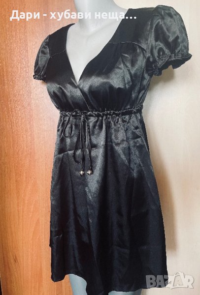 Черна рокля ONLY от сатен🍀❤️S,M,M/L❤️🍀арт.5015, снимка 1