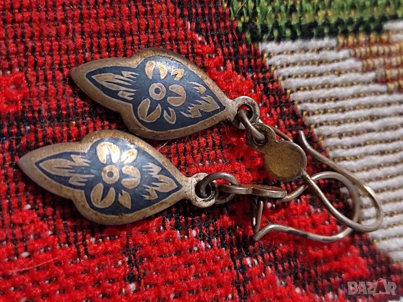 Руски обеци с ниело, снимка 1