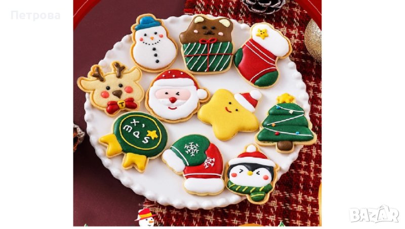 Коледни разглобяеми релефни резци – 10 бр., снимка 1