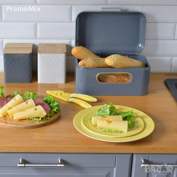 Кутия за хляб Kitchen Club 12605 Brotkasten Ретро метална кутия за хляб, снимка 1
