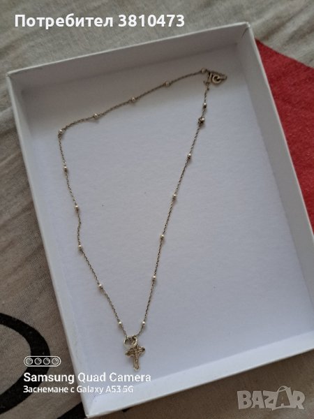 продавам сребърна верижка с кръсче , снимка 1