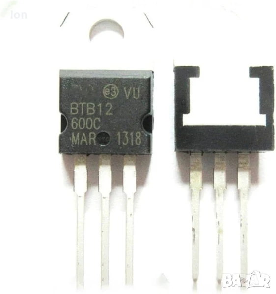 BTB12-600C триак 12A, 600V, Igt-25mA в корпус ТО-220, снимка 1
