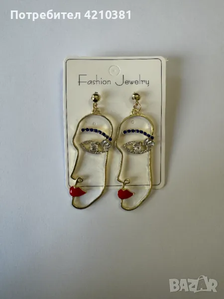 Обеци във формата на лице, снимка 1