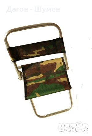 Здрав сгъваем камуфлажен стол с облегалка, снимка 1