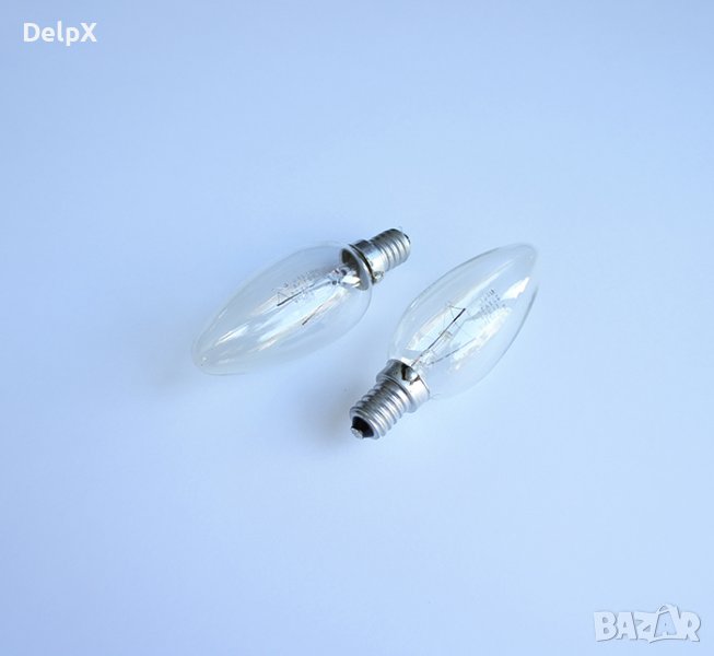Лампа свещ прозрачна с цокъл E27 220V 40W, снимка 1