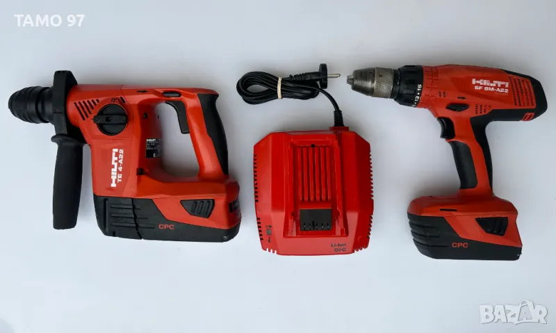 Hilti TE 4-A22 Акумулаторен перфоратор и Hilti SF 8M-A22 Мощен четерискоростен винтоверт, снимка 1