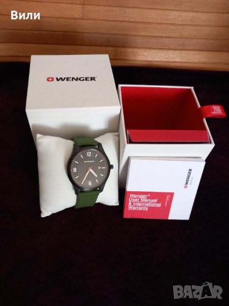 Оригинален швейцарски часовник Wenger със силиконова каишка, тип military, нов , снимка 1
