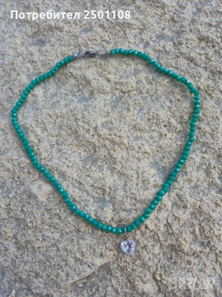 Колие с кристално сърце, снимка 1