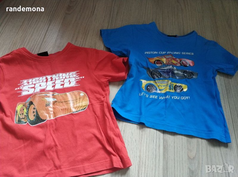 Комплект 2 бр. Тениски Cars 98/104, снимка 1