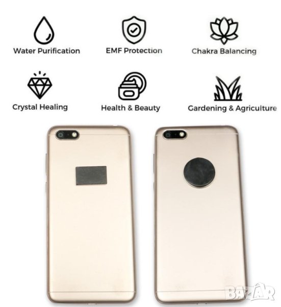 Защитна Лепеща Пластина от Лечебен Шунгит За Смартфон Таблет Мобилен Телефон Лаптоп Notebook E-book, снимка 1