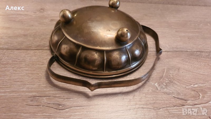 Стара Френска кошница–месинг., снимка 1