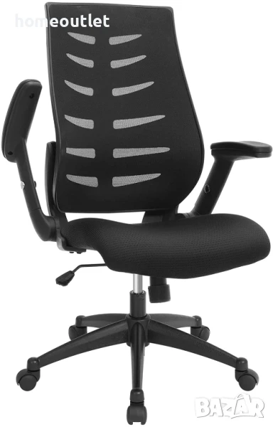 РАЗПРОДАЖБА Офис / геймърски стол с ергономичен дизайн и масивна конструкция R003-SONGMICS OBN54BK, снимка 1