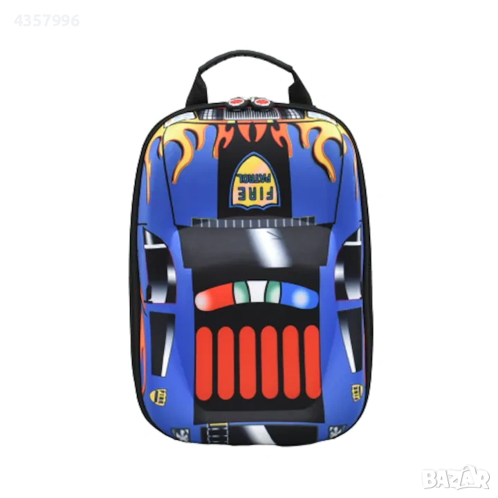 Детска раница 3D обемна и релефна с формата на кола, 21599, снимка 1