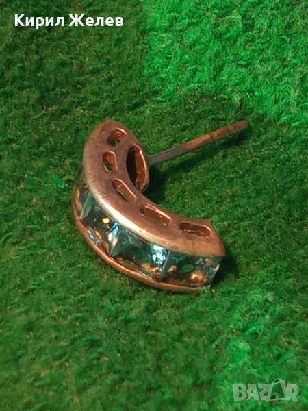 СКЪПОЦЕННА СРЕБЪРНА АР ДЕКО ОБЕЦА СРЕБРО 925 с ЮВЕЛИРНО ФАСЕТИРАН СИН ЦИРКОНИЙ 38220, снимка 1