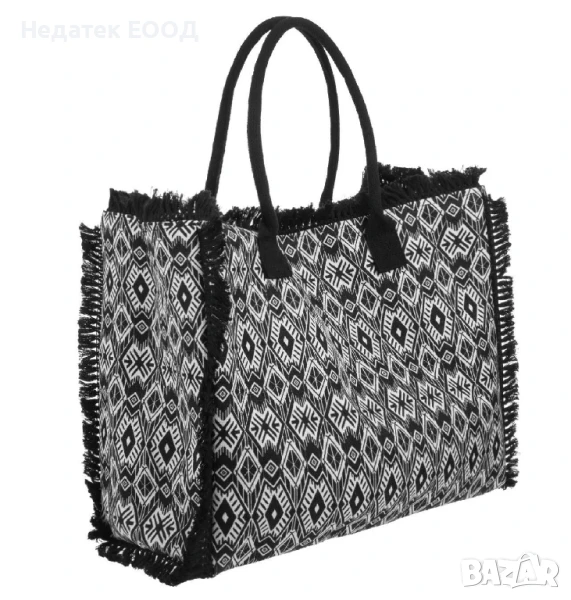 Плажна чанта, Черен, 62x15x37 см., снимка 1