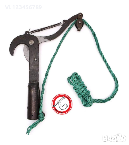 Ножица за високо рязане на клони с въже , снимка 1