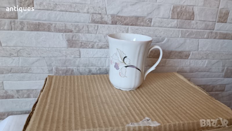 Красив порцеланов сервиз за чай - 6 чаши- Завод Алба Юлия (ARPO) - Румъния, снимка 1