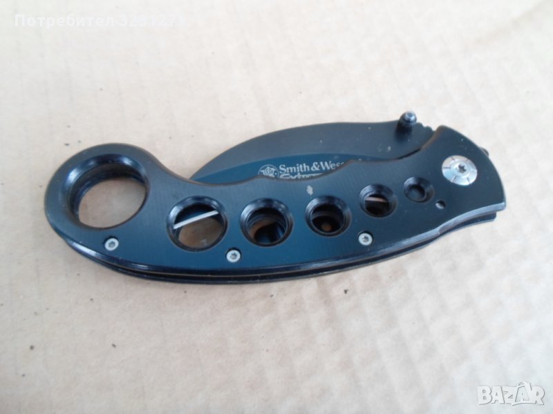 Хубав колекционерски сгъваем нож-необичаен,запазен, снимка 1