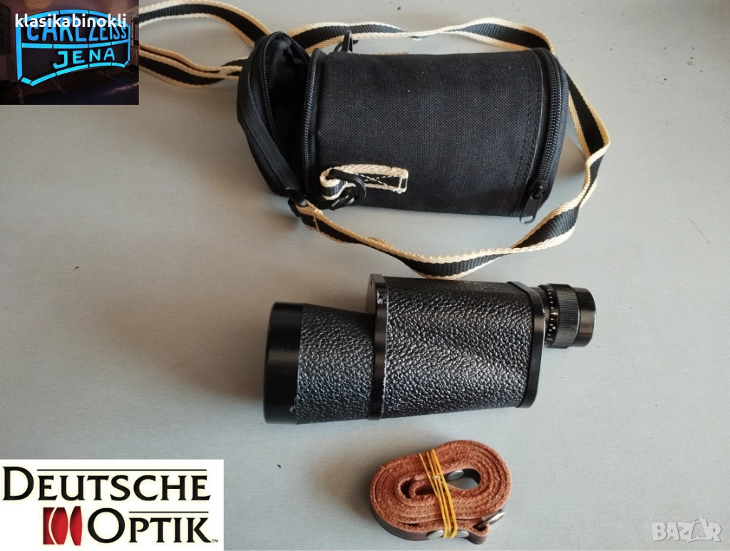 ТОП Немски Рядък Монокъл Carl Zeiss Jena Dekarismo 10x50 1Q МС, снимка 1
