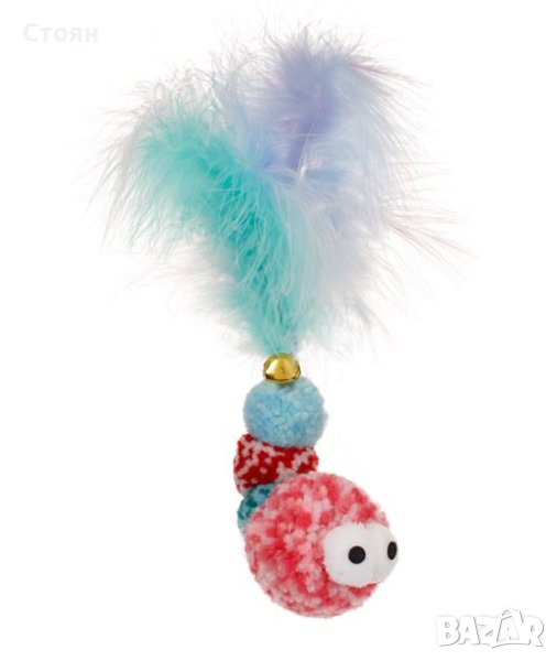 Плюшена играчка за котка с крила и камбанка 16см, снимка 1
