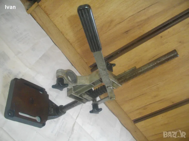 AEG BST717 WEST GERMANY МАСИВНА 6,0 кг СТОЙКА ЗА БОРМАШИНА РАБОТЕН ХОД 0-70мм СТАРО КАЧЕСТВО ФРГ, снимка 1