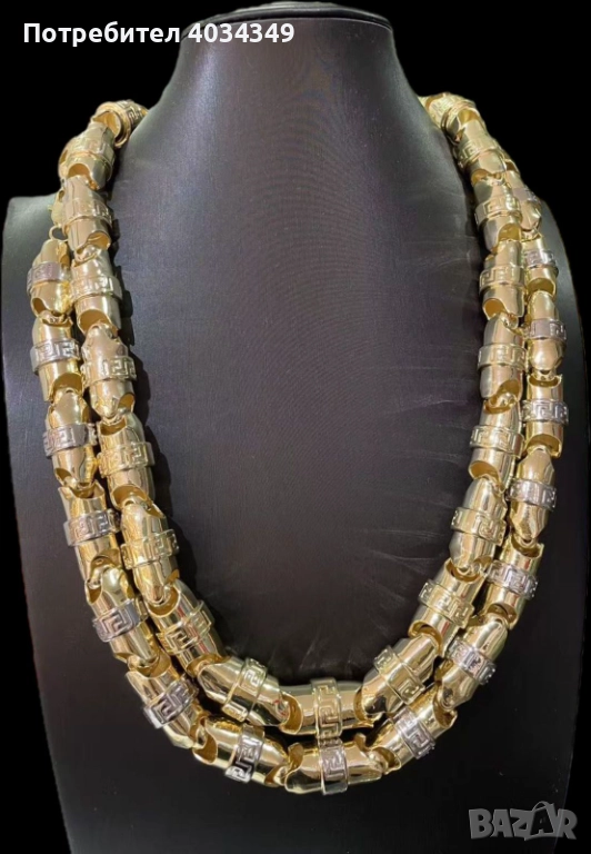 Позлатени мъжки ланци 14к, снимка 1