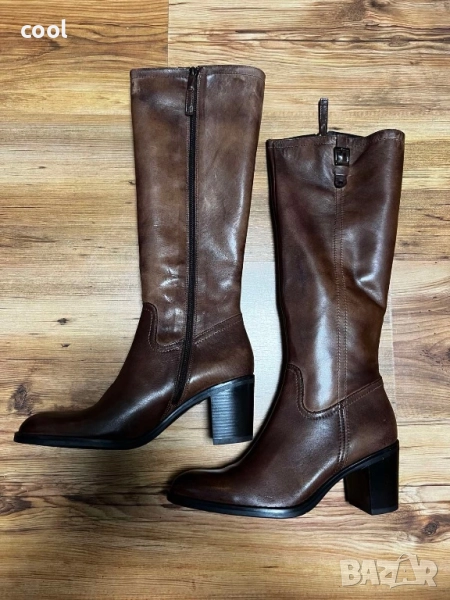 Дамски кожени ботуши Elizabeth Stuart – модел FANTA-G 391, цвят Cognac, размер 38, снимка 1