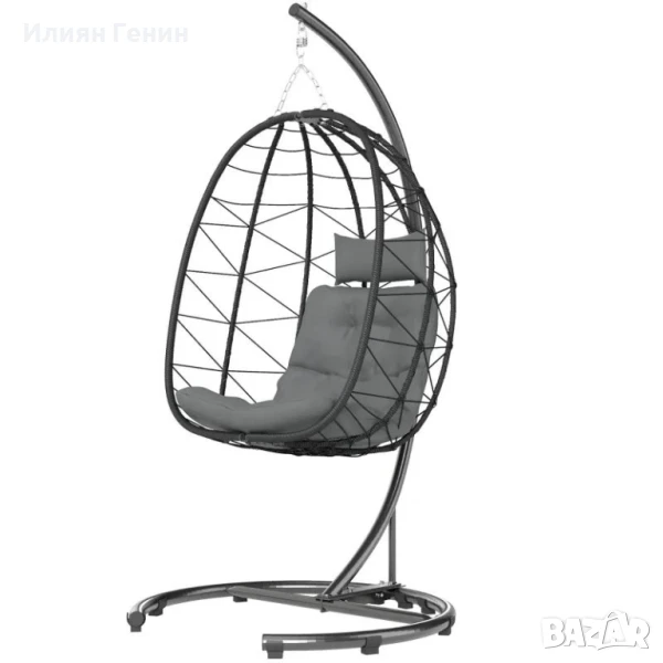 Висящ стол Outsunny за външно ползване тип „яйце“,, снимка 1