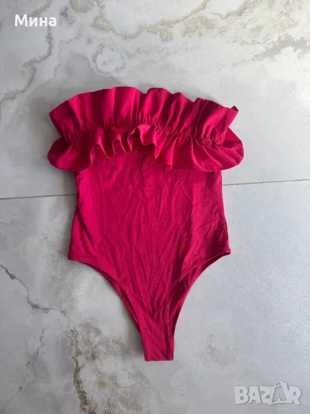 Цял бански Zara в цикламено, снимка 1