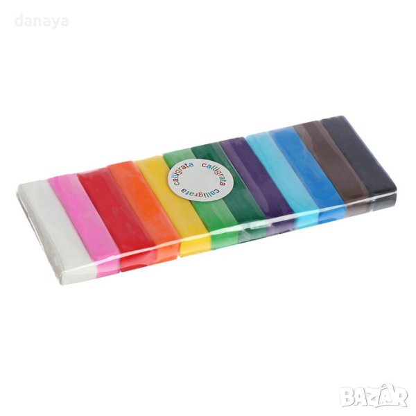 3832 Моделин полимерна глина, 12 цвята, снимка 1