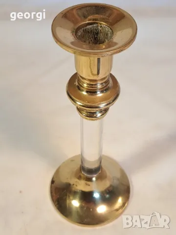 месингов свещник 7/5, снимка 2 - Декорация за дома - 49869500