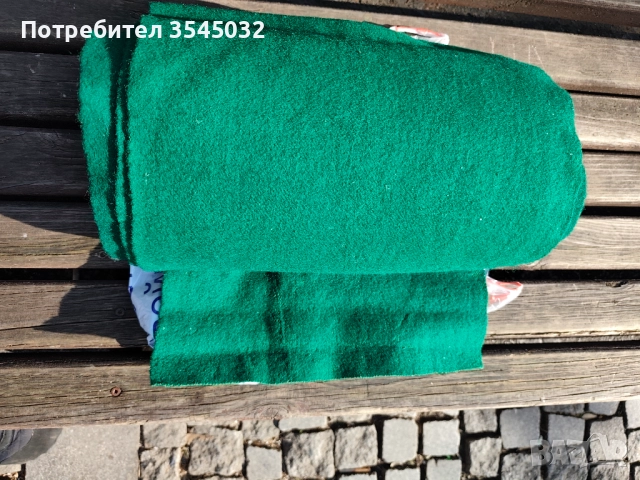 Зелен вълнен плат - шаяк 